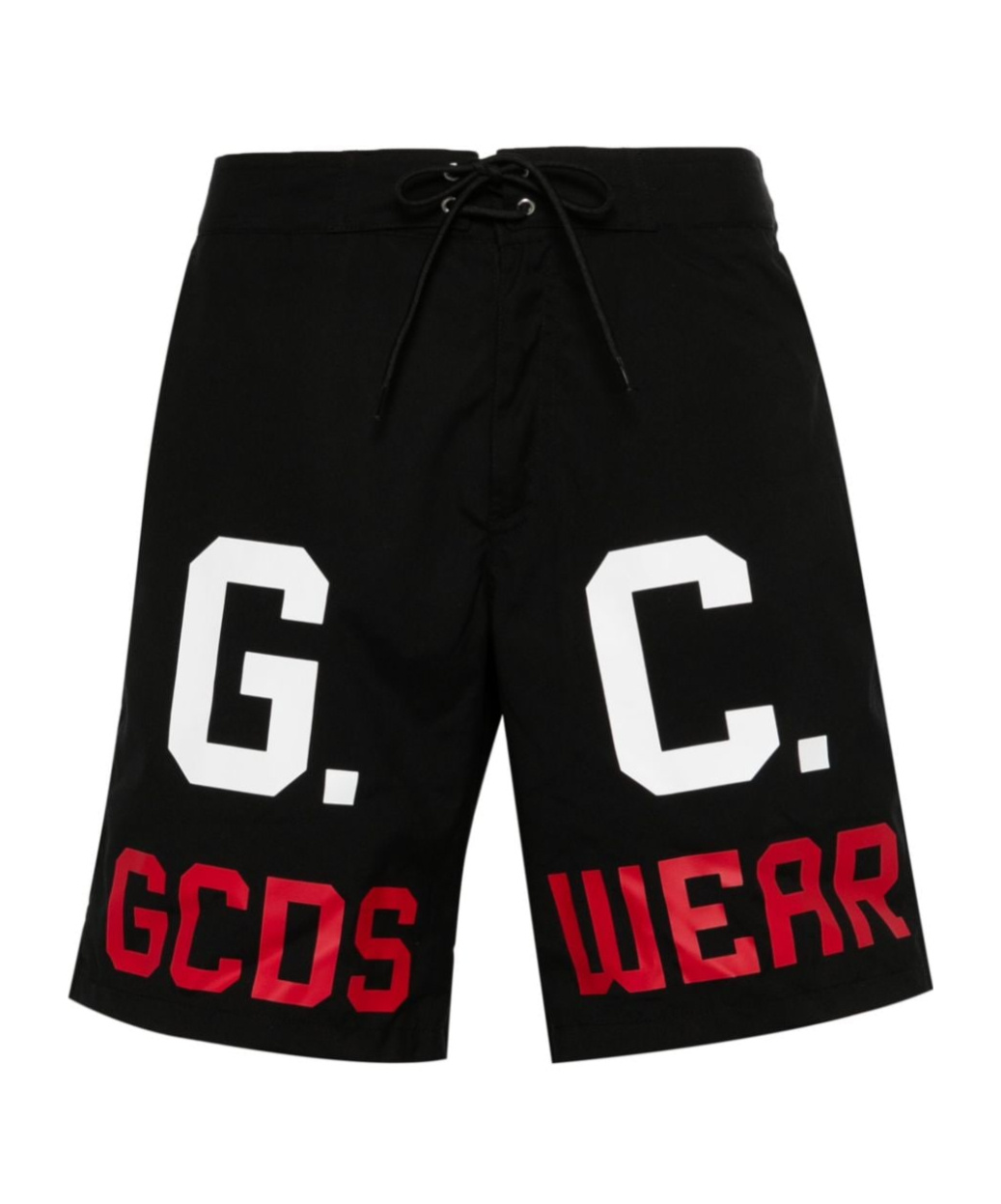 Gcds Logo-print Drawstring Swim Shorts In Black