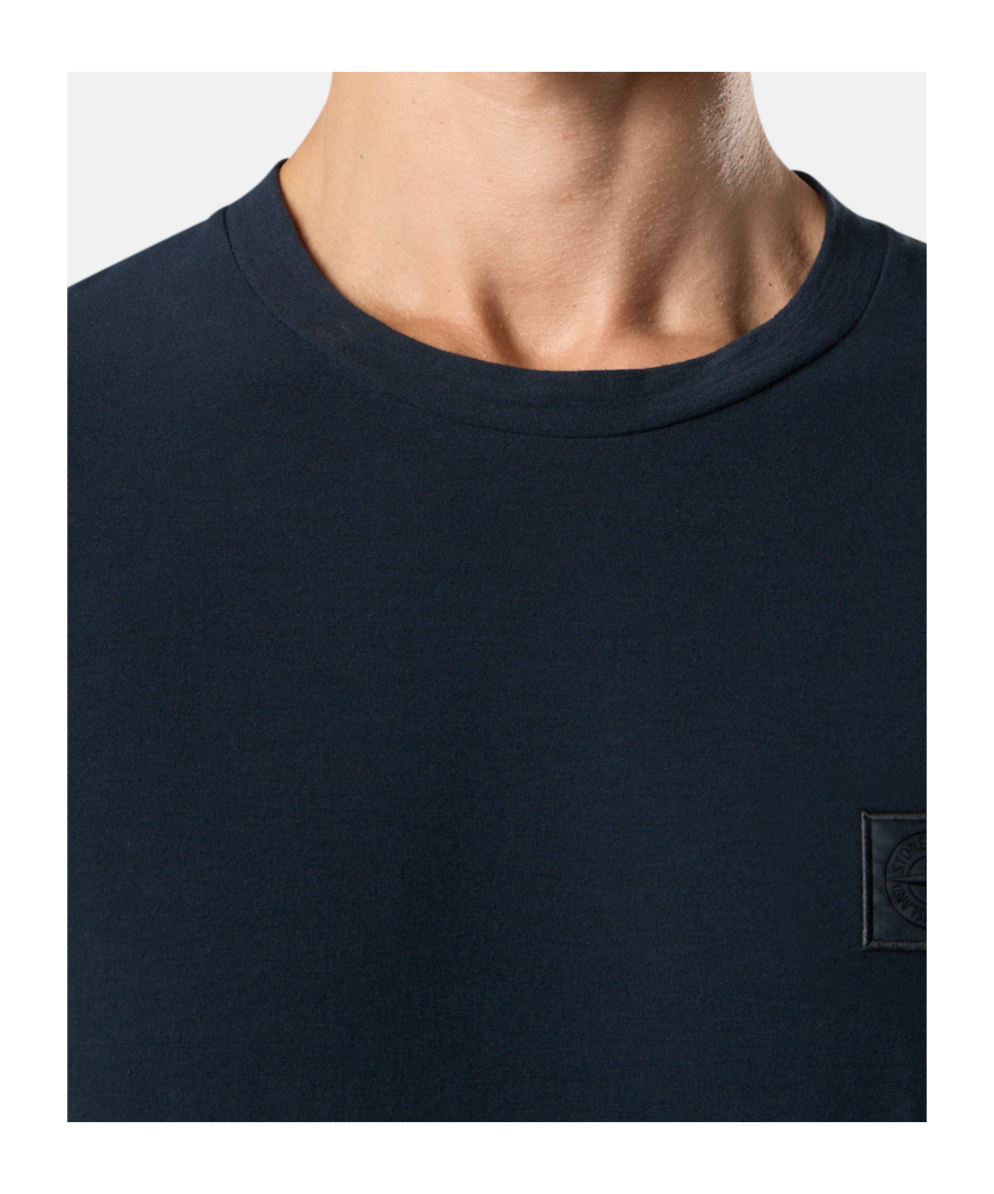 Stone Island Short-sleeve T-shirt In Cotton Jersey Crepe. In Blue