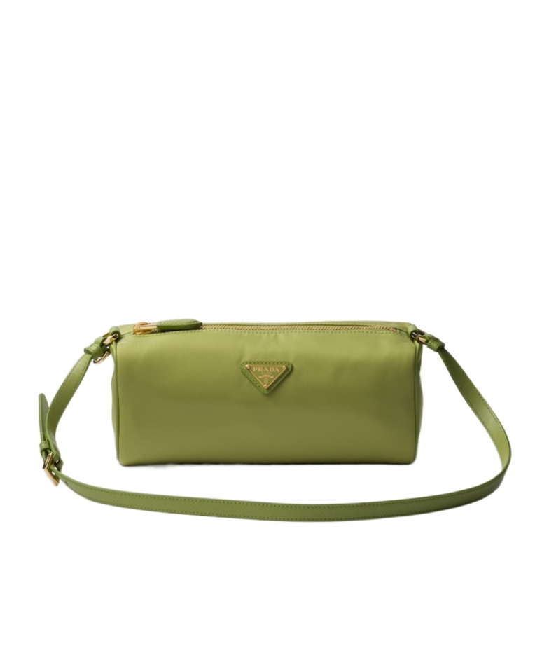 Prada Zipper Shoulder Bag In Green