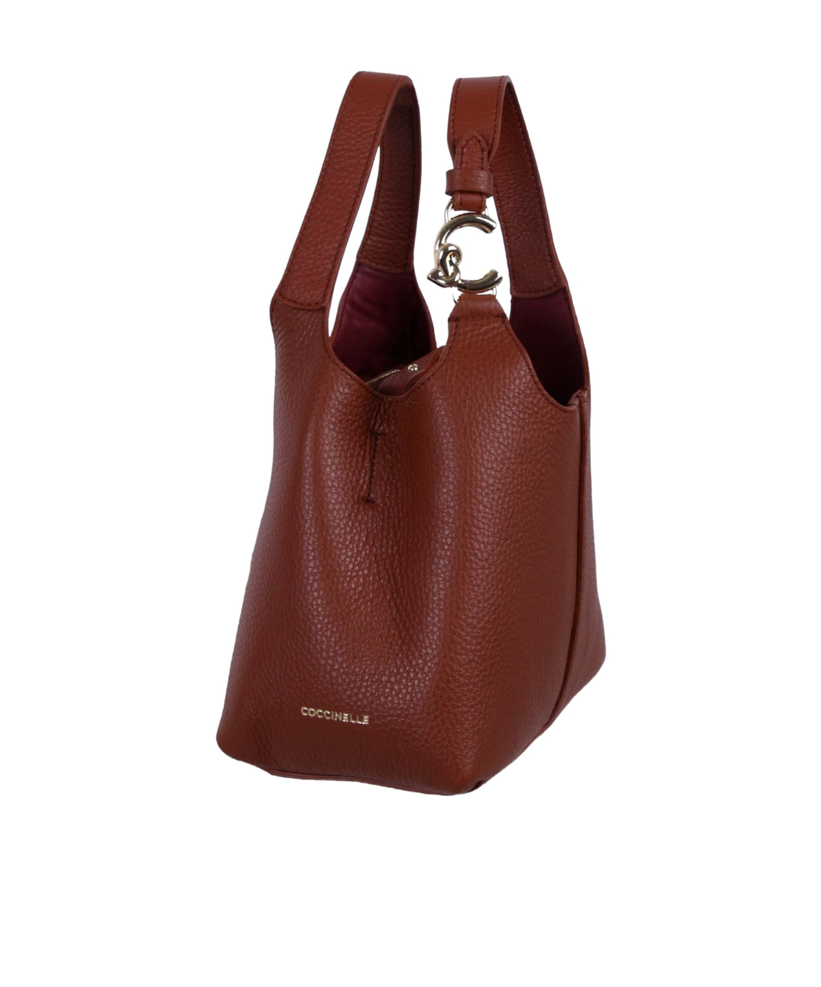 Coccinelle C-easy Small Hand Bag In Brown