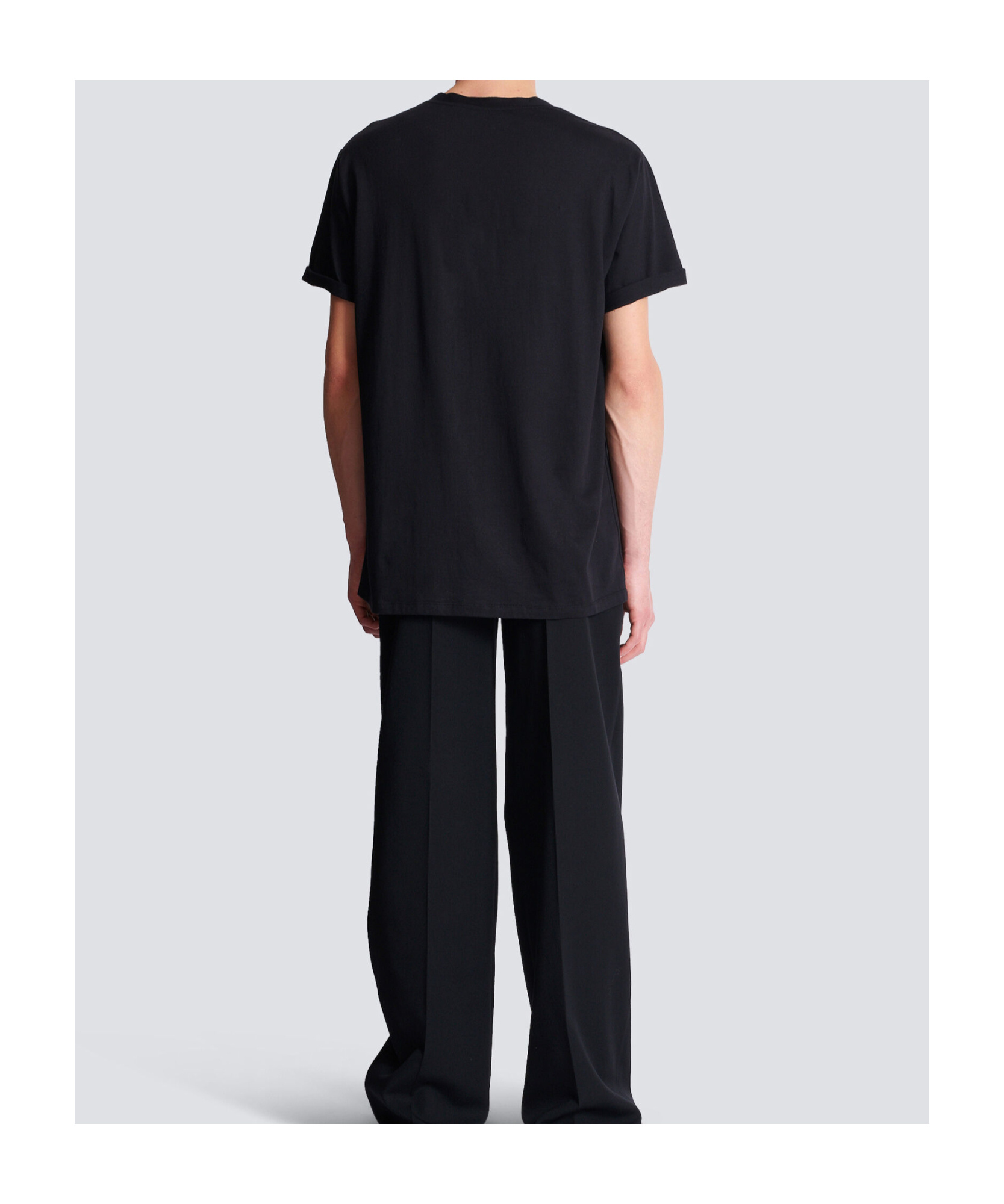 Balmain Embroidered Galaxy Logo T-shirt In Black