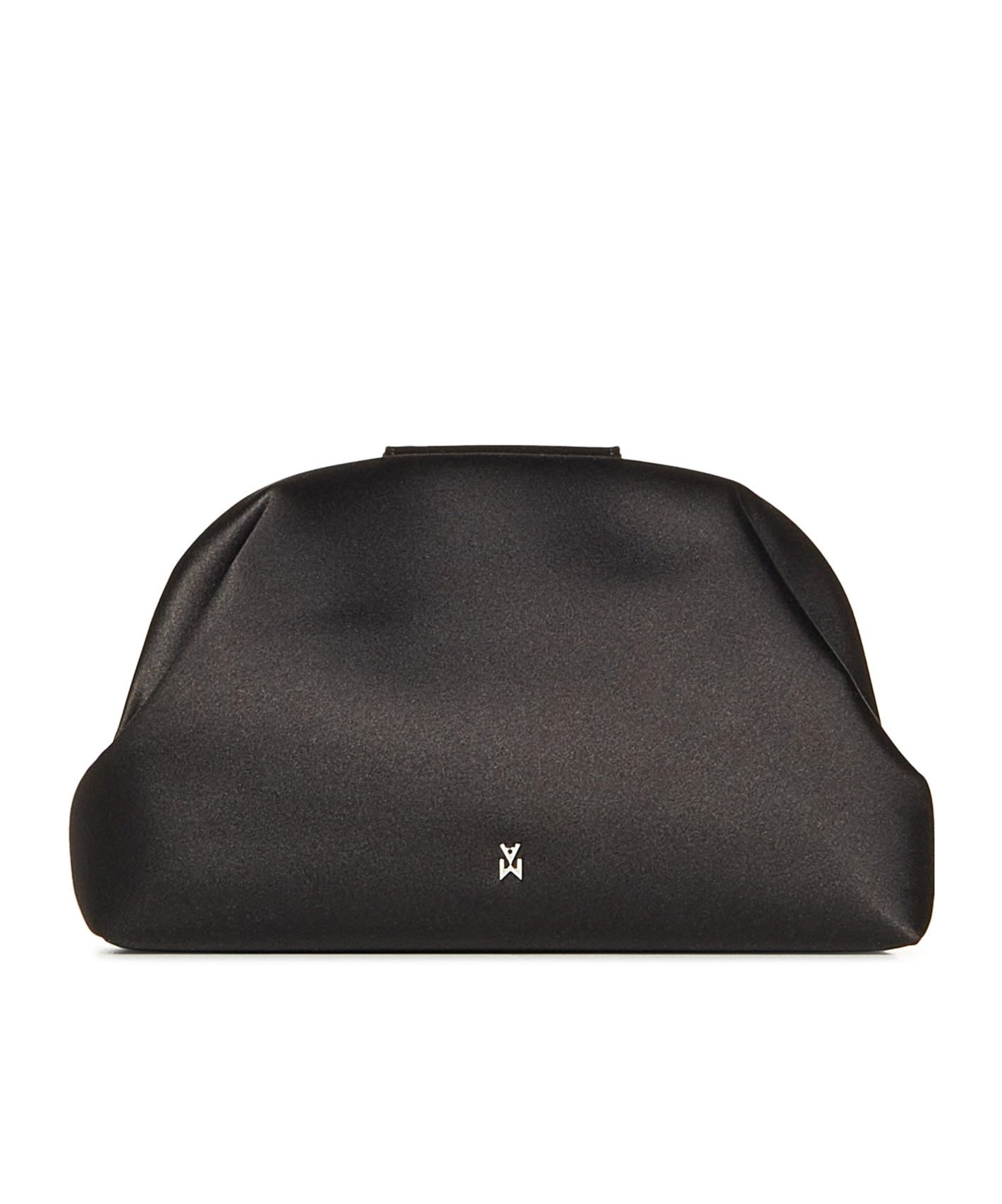 Amina Muaddi Satin Finish Shoulder Bag With Embellished Buckle