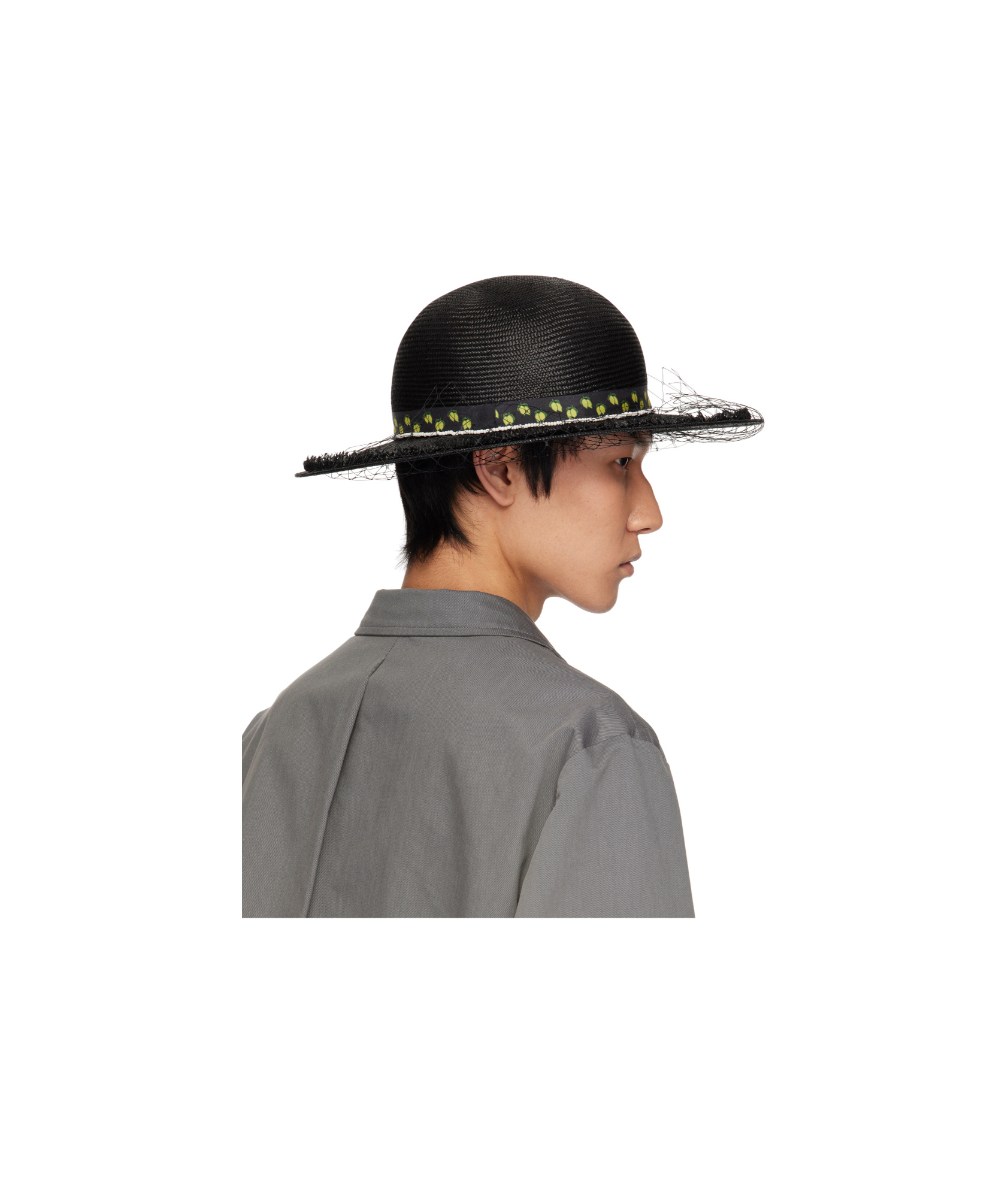 Undercover Wide Brim Bucket Hat In Black