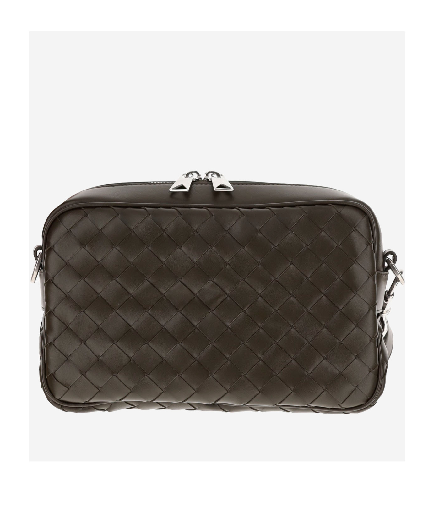 Bottega Veneta Medium Woven Shoulder Bag In Black