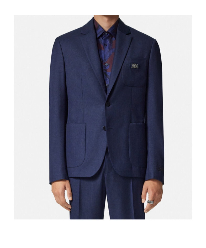 Versace Formal Jacket In Blue