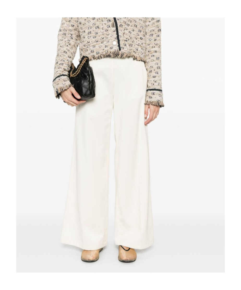 Forte Forte Wide-leg Cotton Trousers With Elastic Waistband