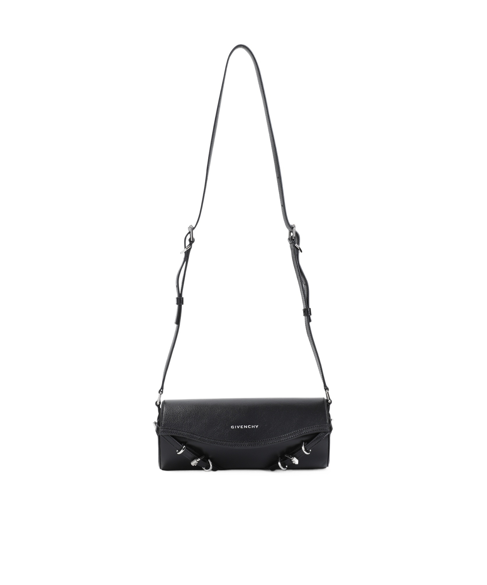 Givenchy Rebel Medium Leather Shoulder Bag In Black