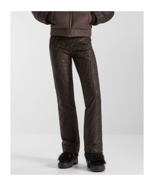 Fendi Ff-motif Ski Pants In Brown