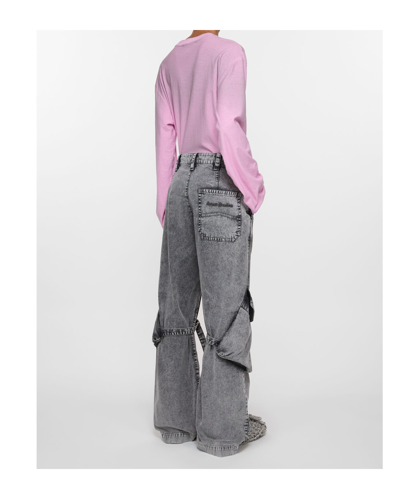 Acne Studios Mid-rise Cotton Canvas Cargo Pants In Gray