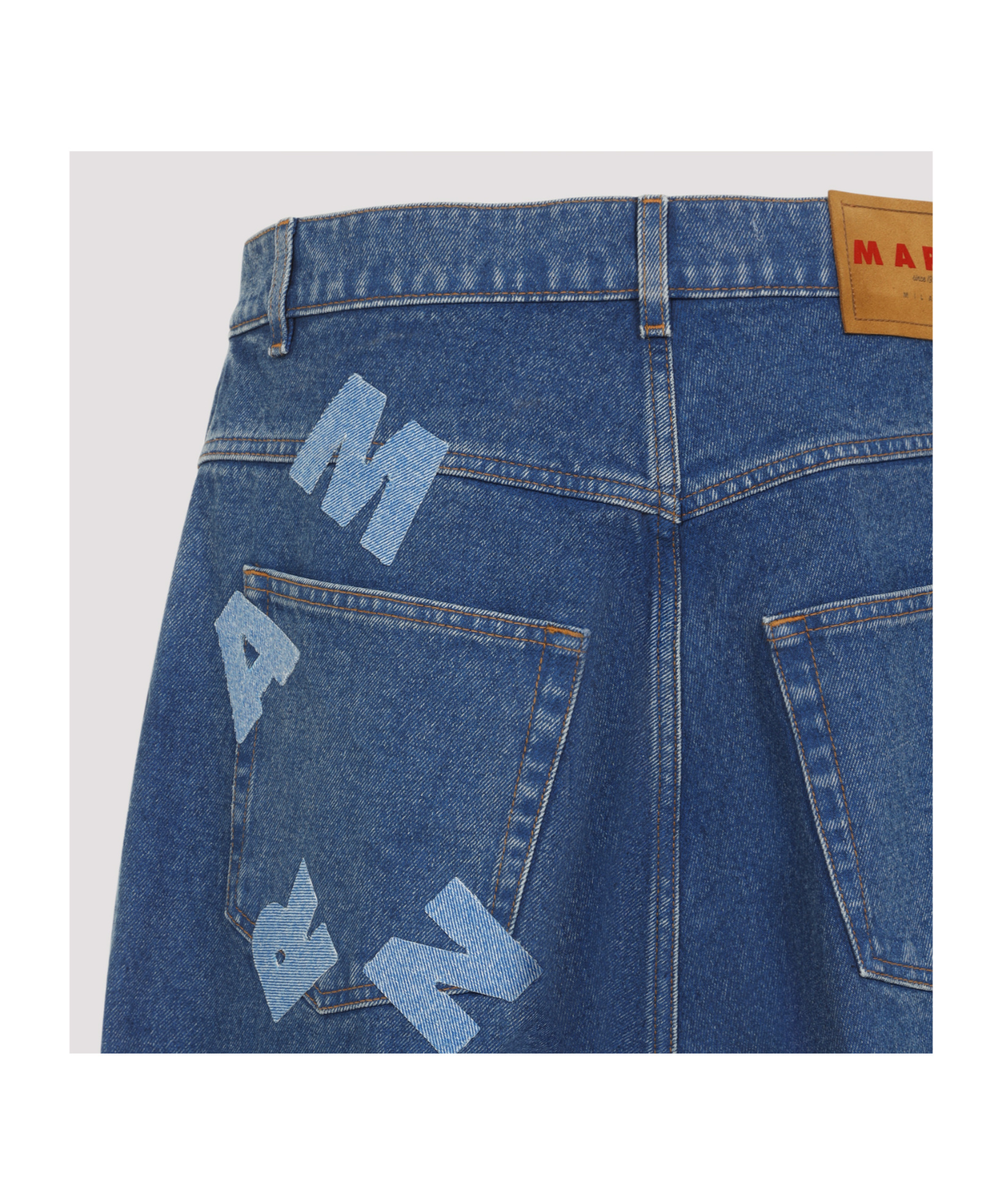 Marni Hight Waist And Wide Leg Jeans In Blue