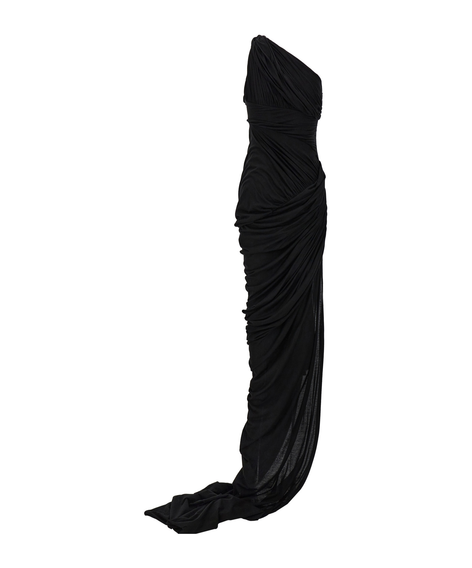 Rick Owens Maxi Abito Monospalla Lido In Black