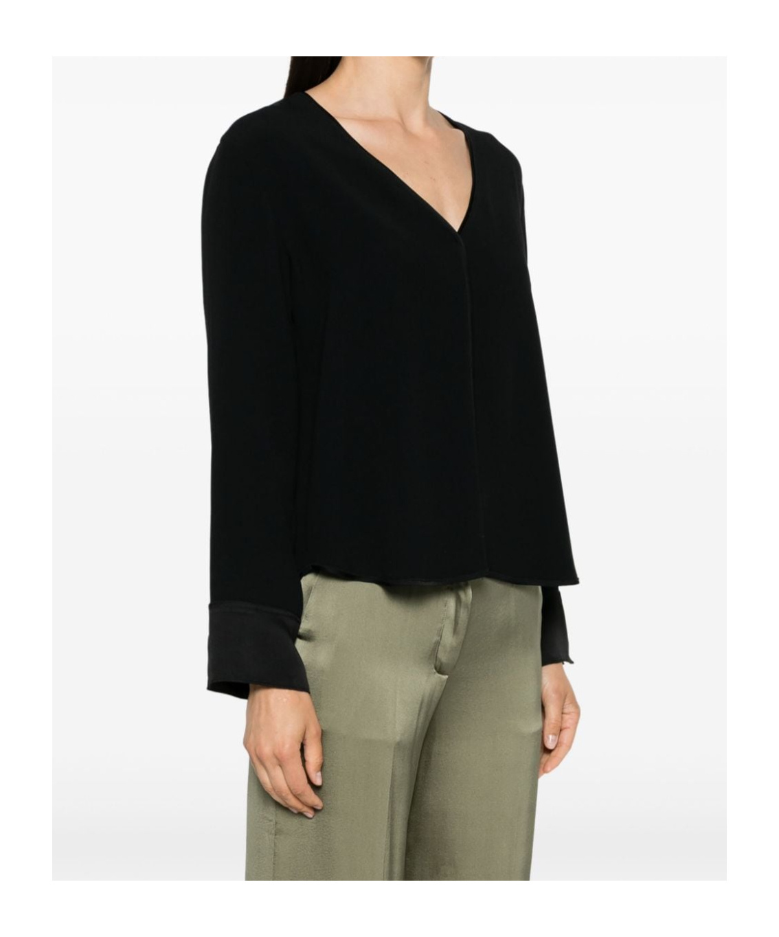 Shop Forte Forte V-neck Knitted Pullover In Black