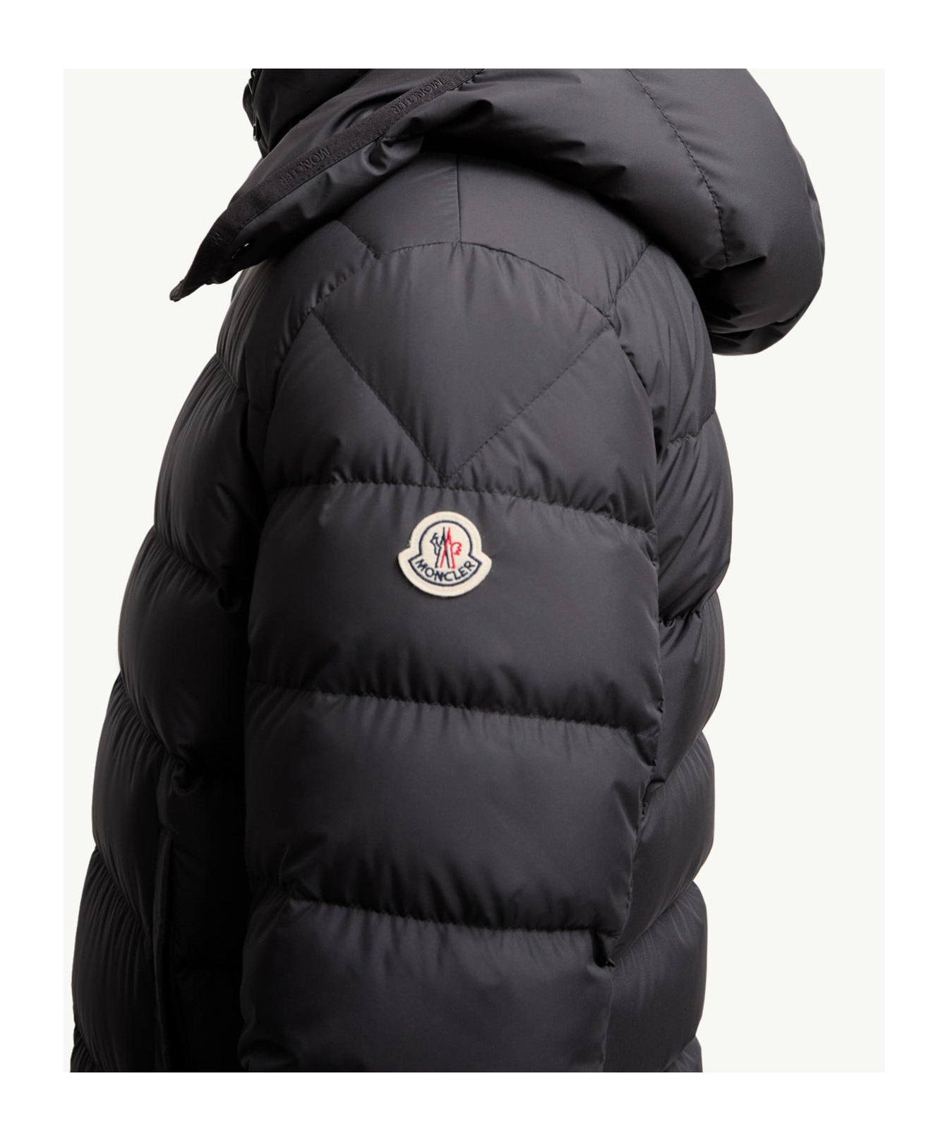 Moncler Midnight Blue Polyester Montbrocq Down Jacket In Black
