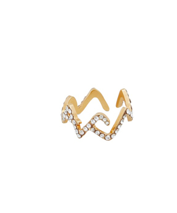 Marni Wavy Ring In Yellow