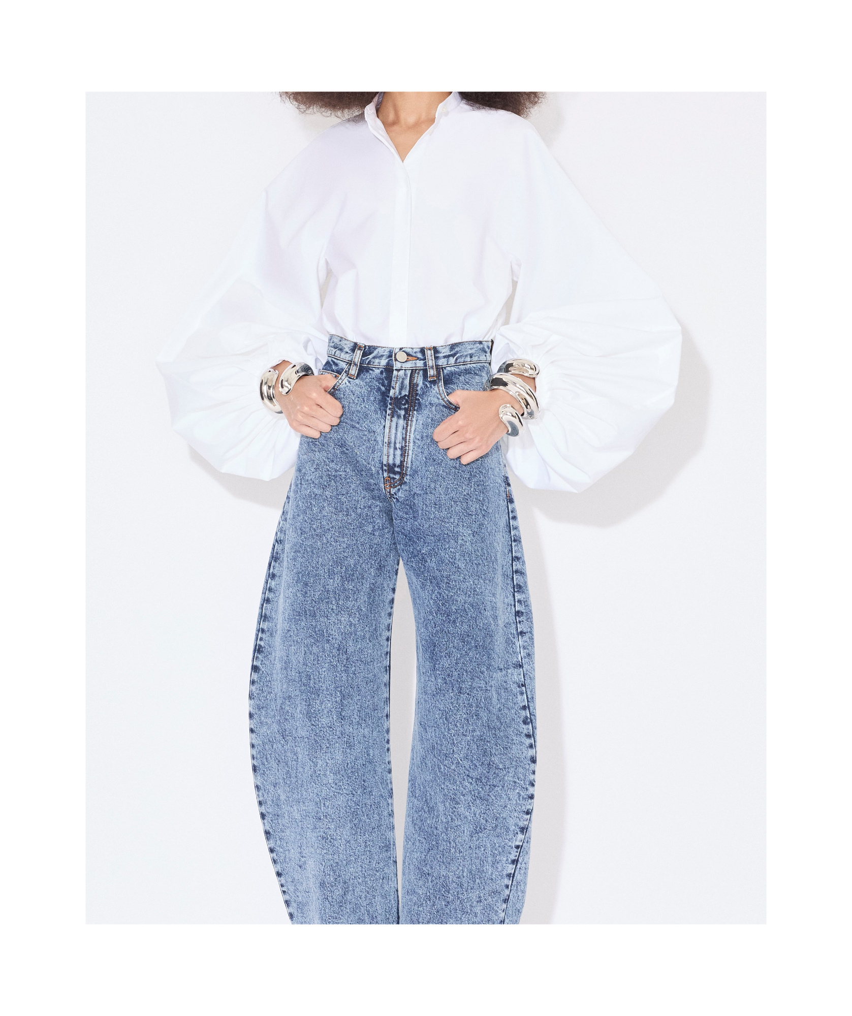 Alaïa Baloon Shirt In White