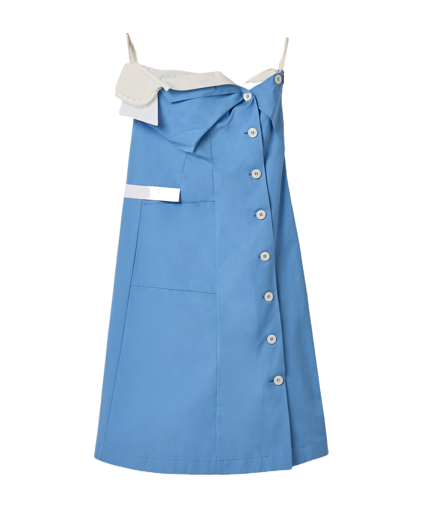 Shop Miu Miu Poplin Dress In Blue