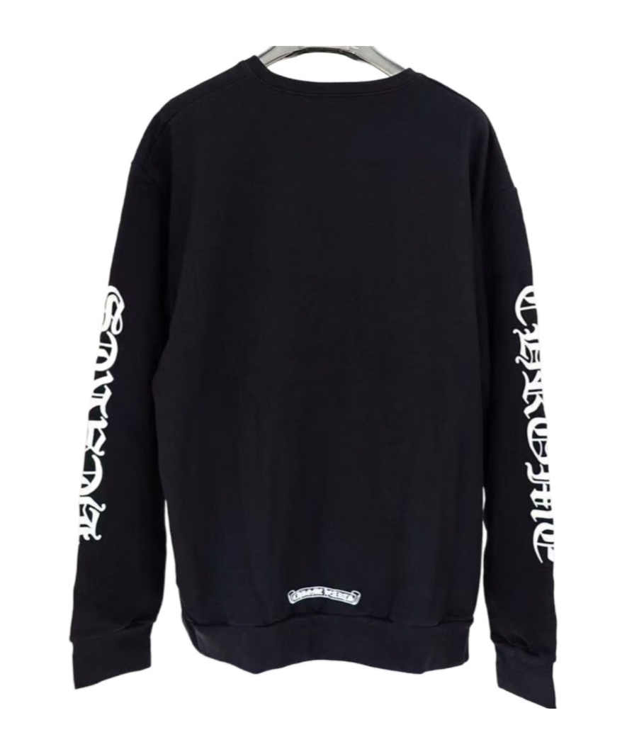 Chrome Hearts Sweatshirt With Sanskrit Sleeves In Black