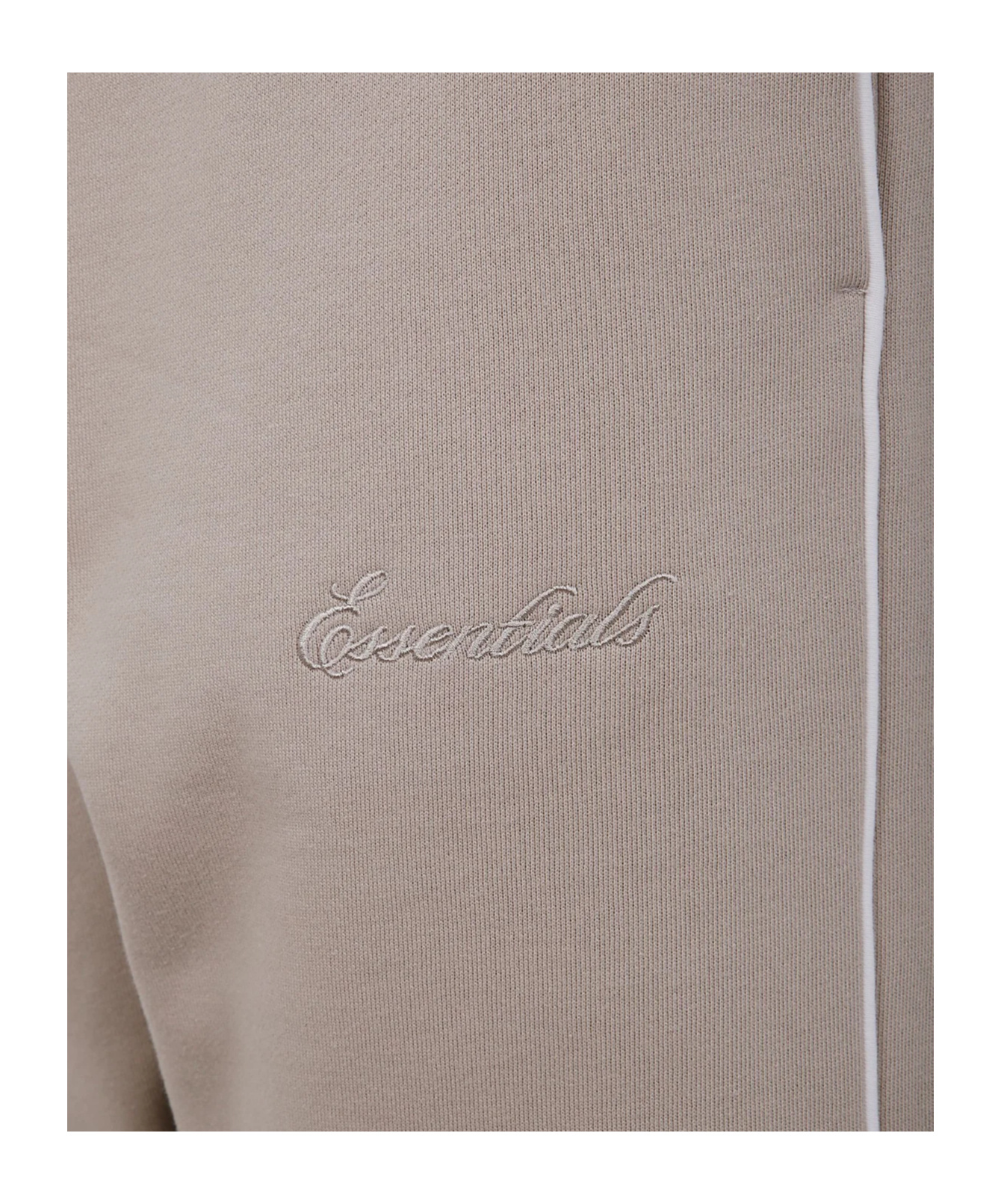 Essentials Relaxed Fleece Sweatpants With Piping In Brown