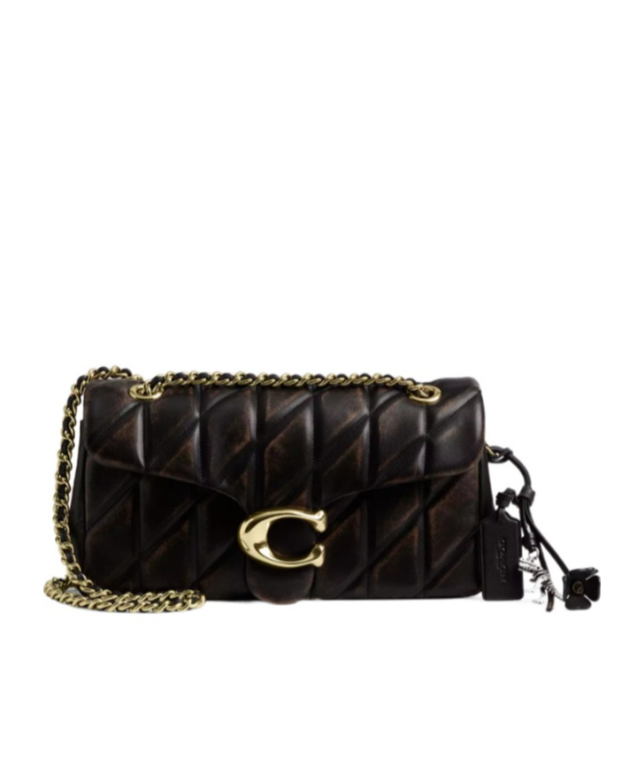 Coach Tabby Shoulder Bag 26 In Loved Leather With Quilting In Multi