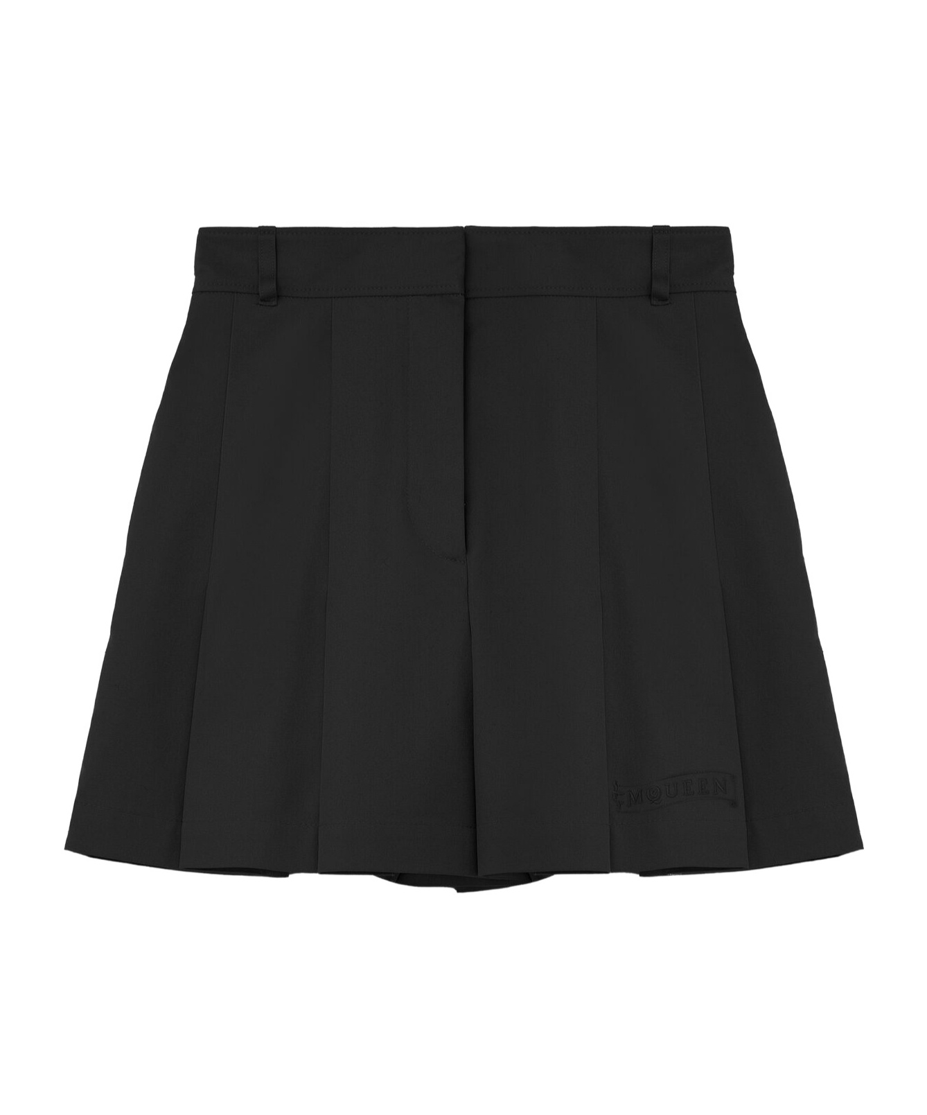 Alexander Mcqueen Pleated Tailored Shorts In Black