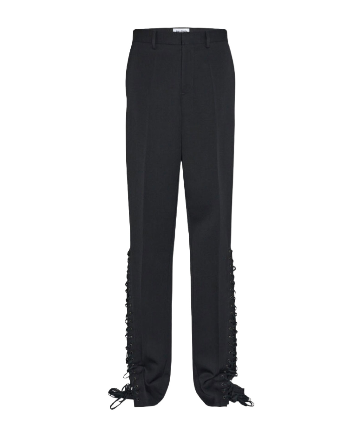 Jean Paul Gaultier Straight Leg Wool Trousers In Black