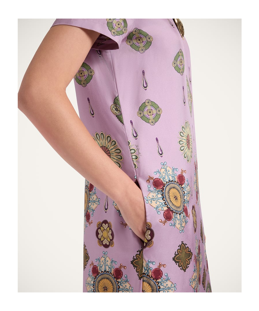 La Doublej Swing Feather-trimmed Maxi Dress In Pink
