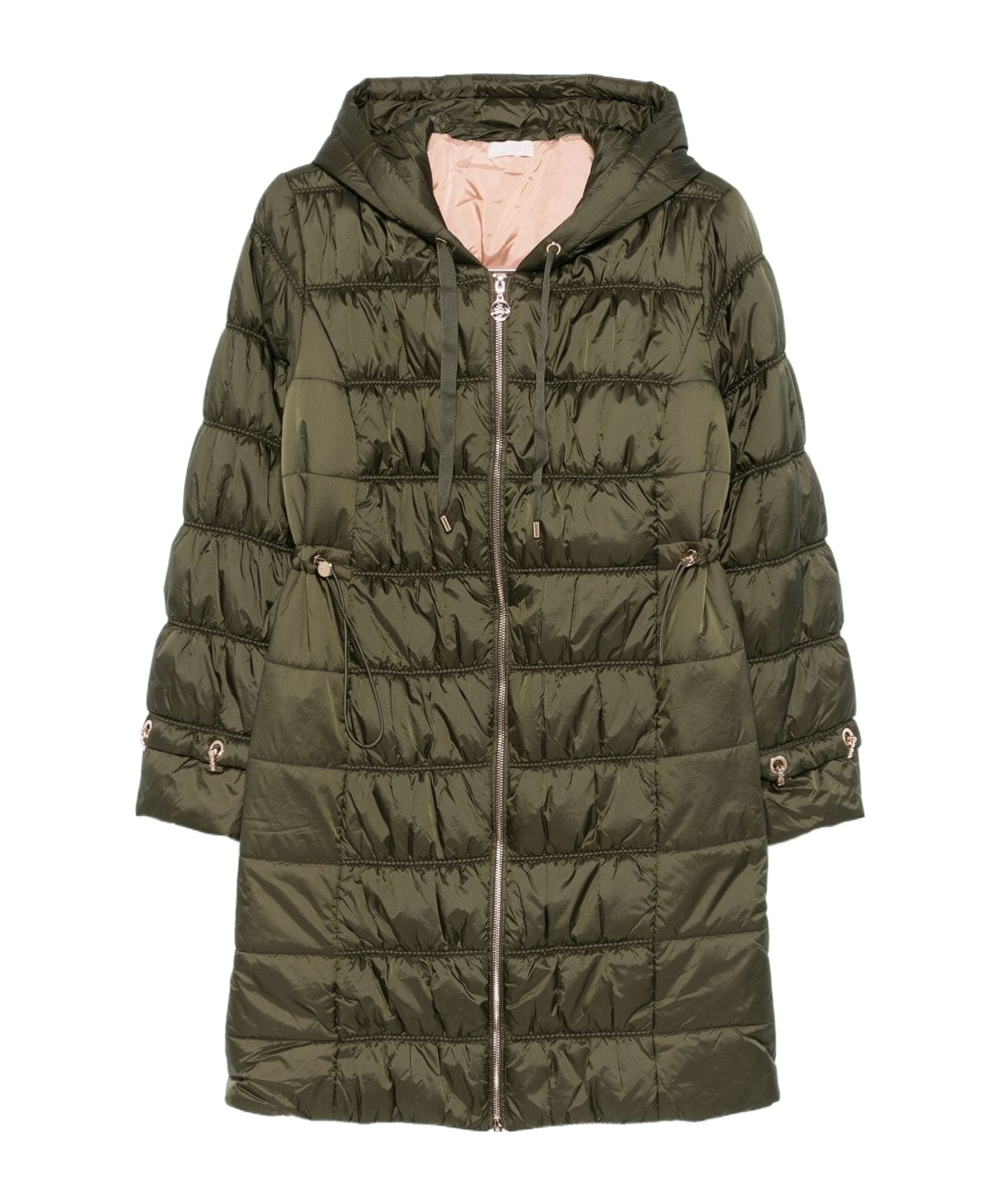 Liu •jo Quilted Coat In Green