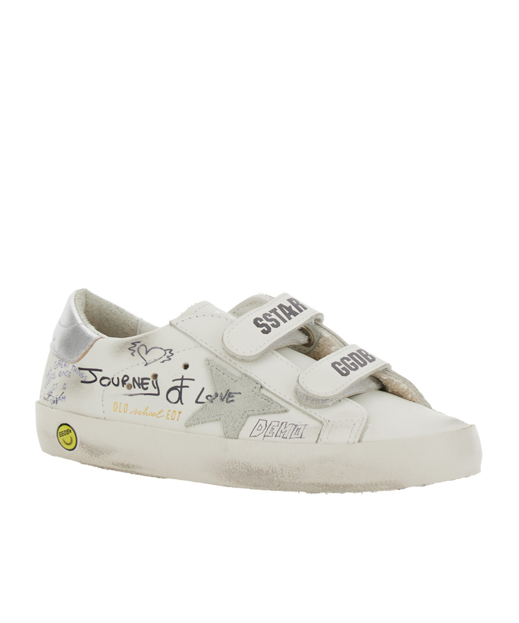 Golden Goose Kid - Old School Sneakers In White