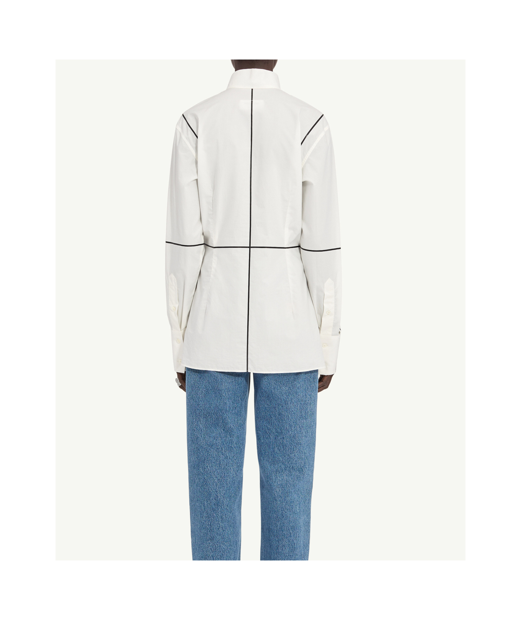 Mm6 Maison Margiela Poplin Shirt In White
