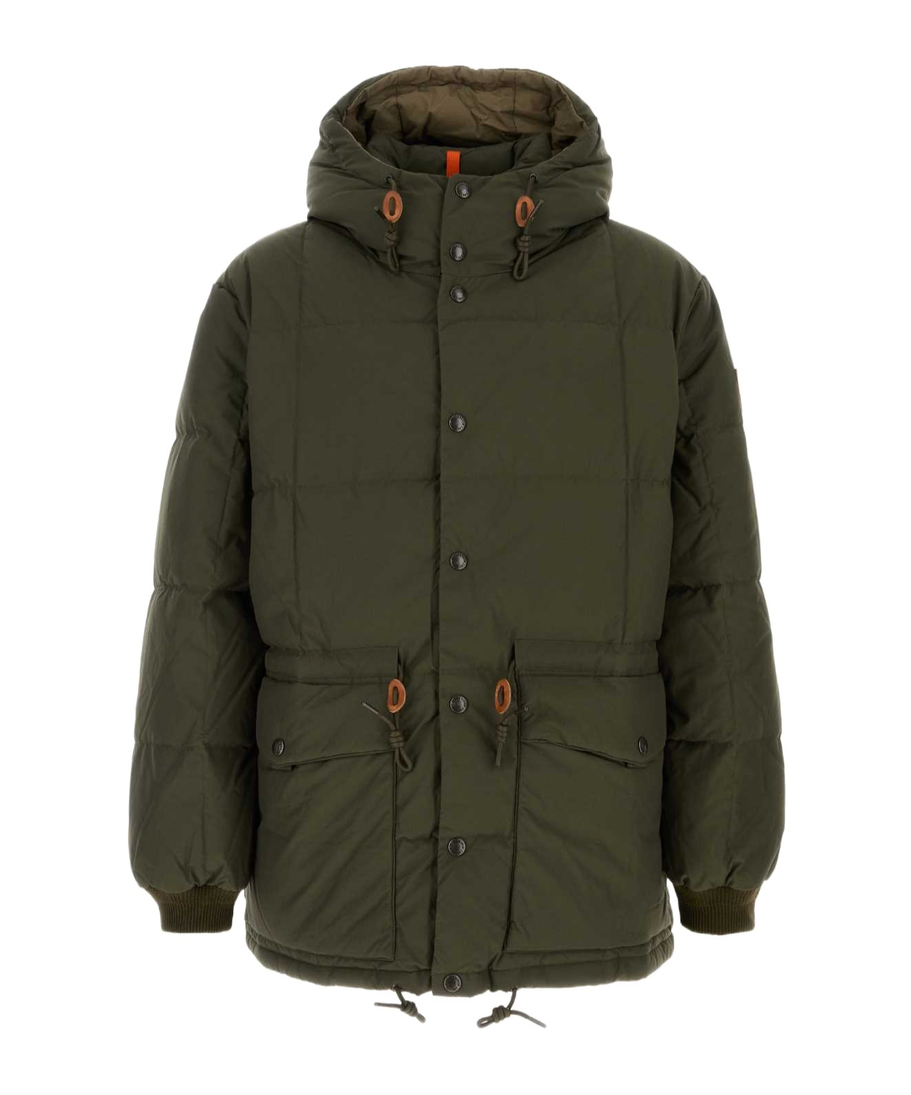 Polo Ralph Lauren Hooded Drawstring Padded Jacket In Green