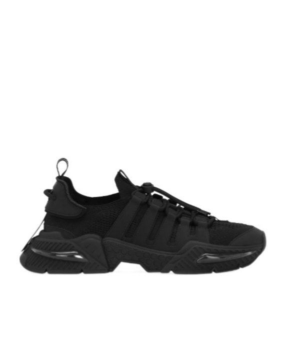 Dolce & Gabbana Black Sneakers With Chunky Sole And Breathable Upper In Black