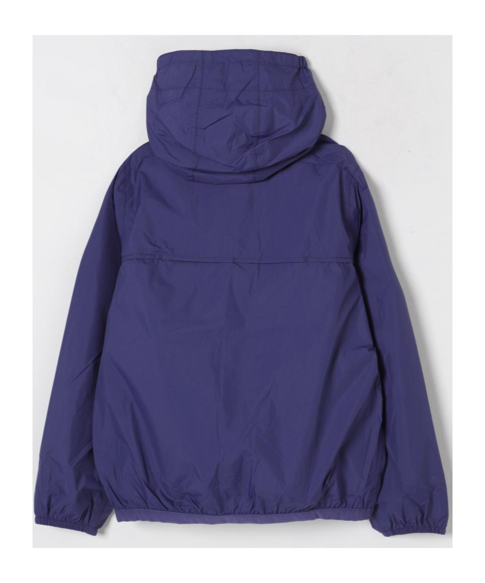 K-way Long Sleeve Hooded Jacket In Blue