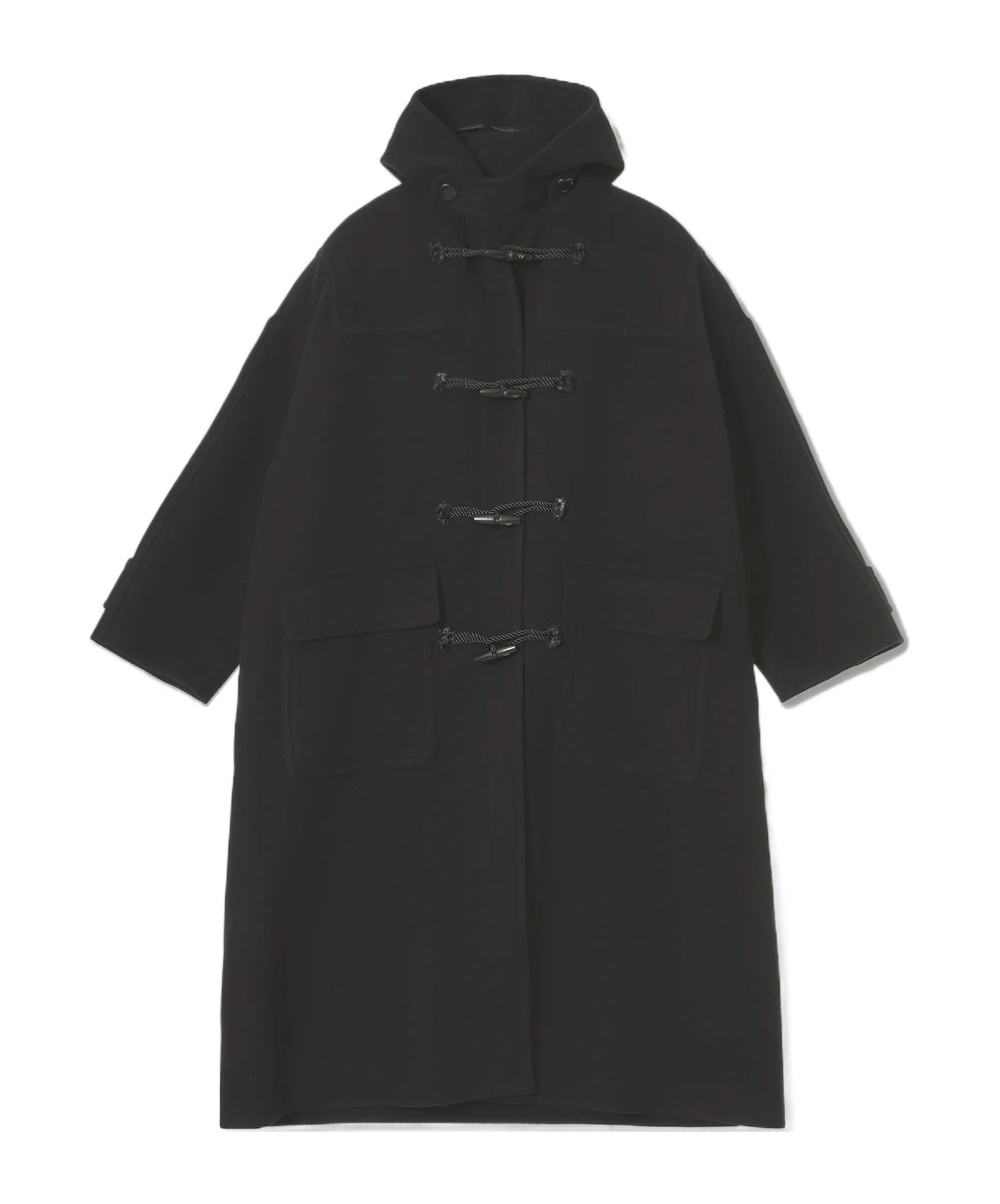 Open Yy Hooded Duffle Coat In Blue