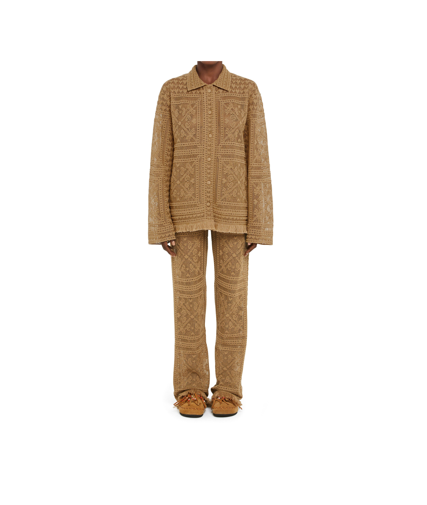 Alanui Kiss By The Book Shirt In Brown
