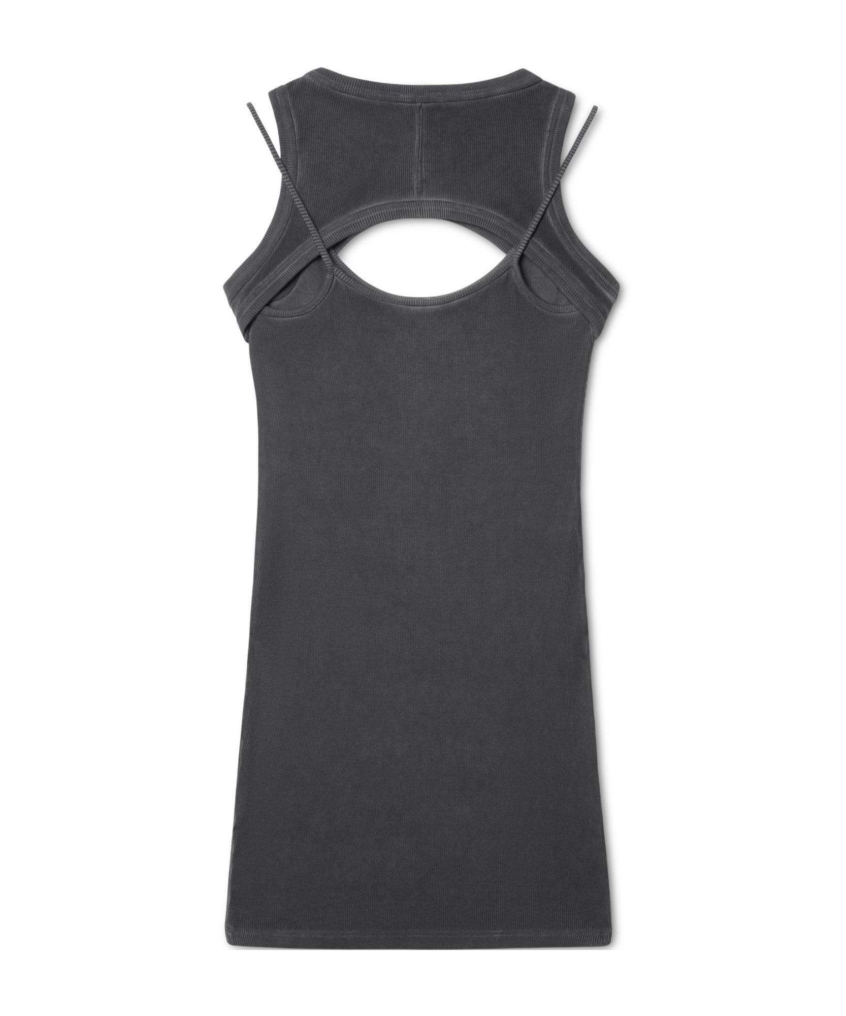 Off-white Layered Mini Dress With Cut Out Details In Black