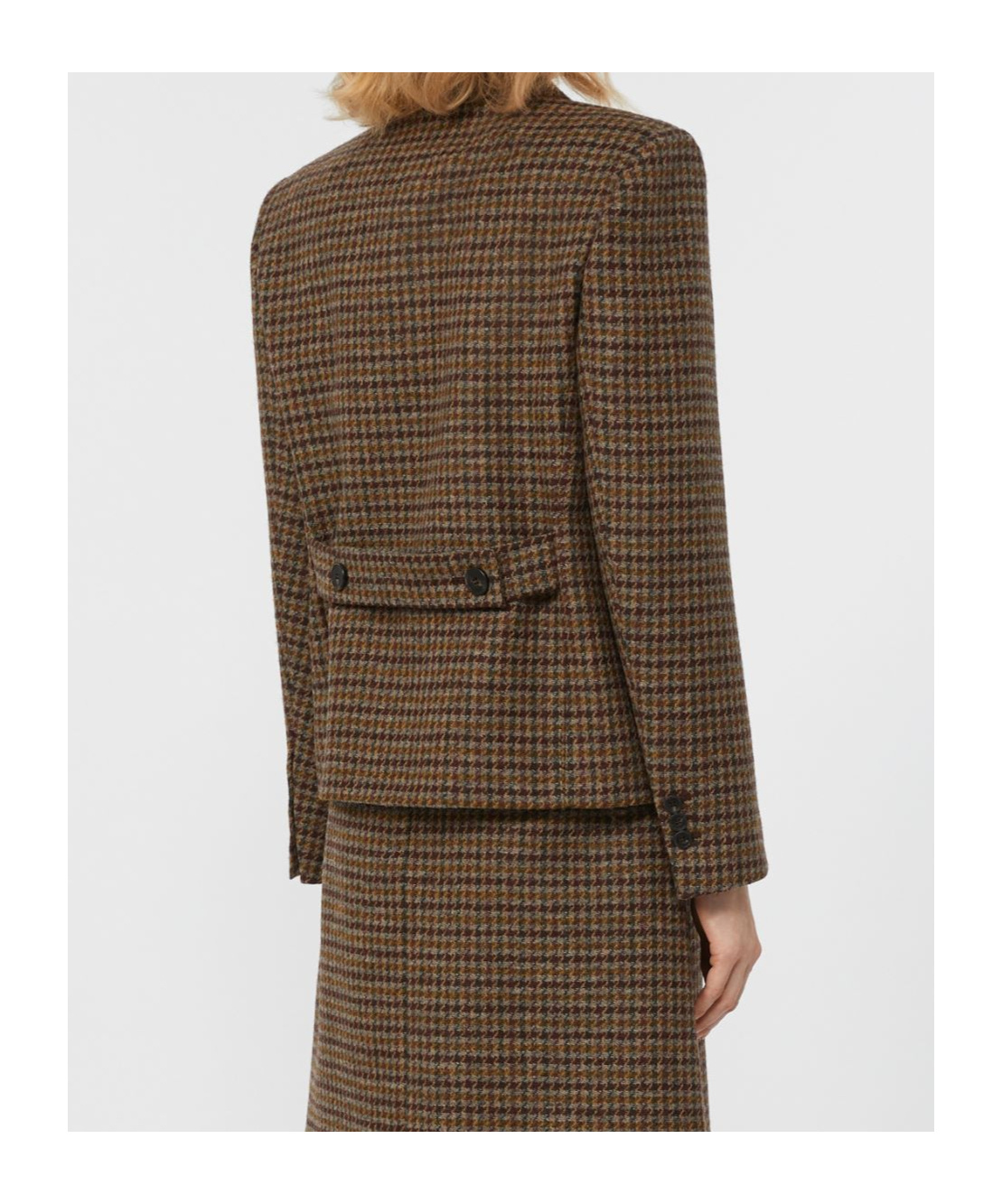 Weekend Max Mara Cropped Wool Blend Blazer In Brown