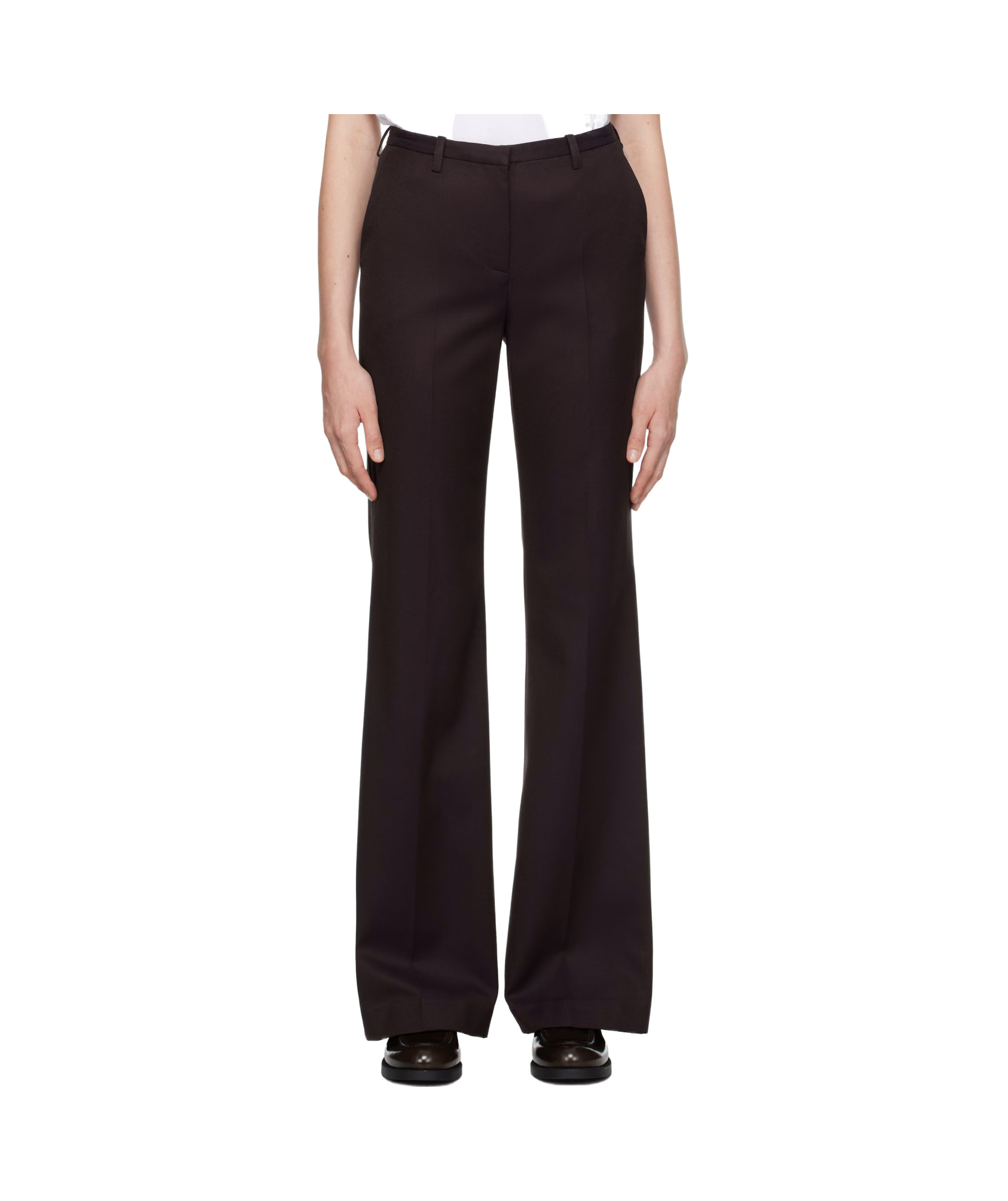 The Frankie Shop Purple Lyra Flared Trousers