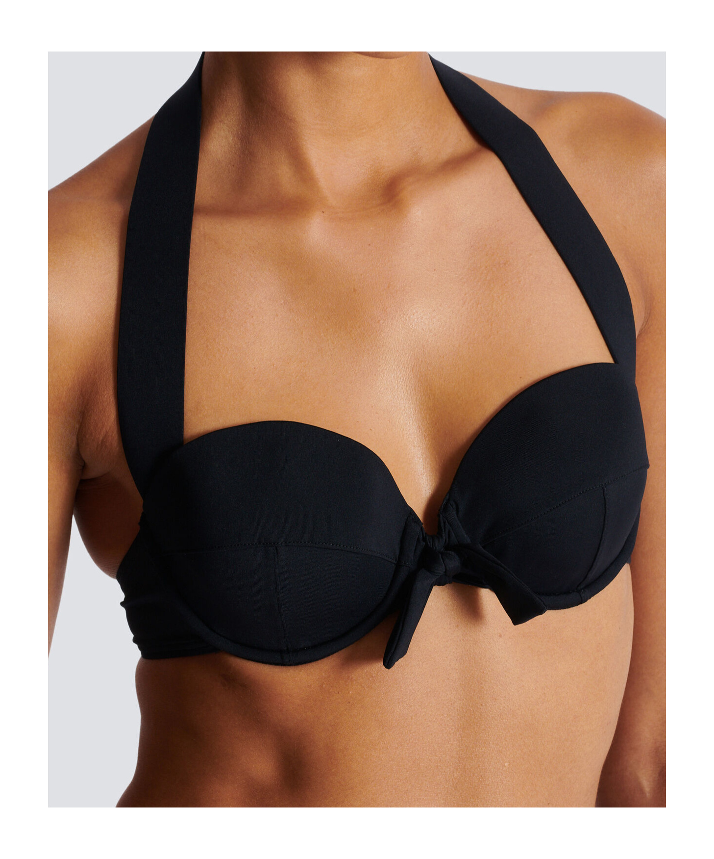 Balmain Embossed-buttons Bikini In Black