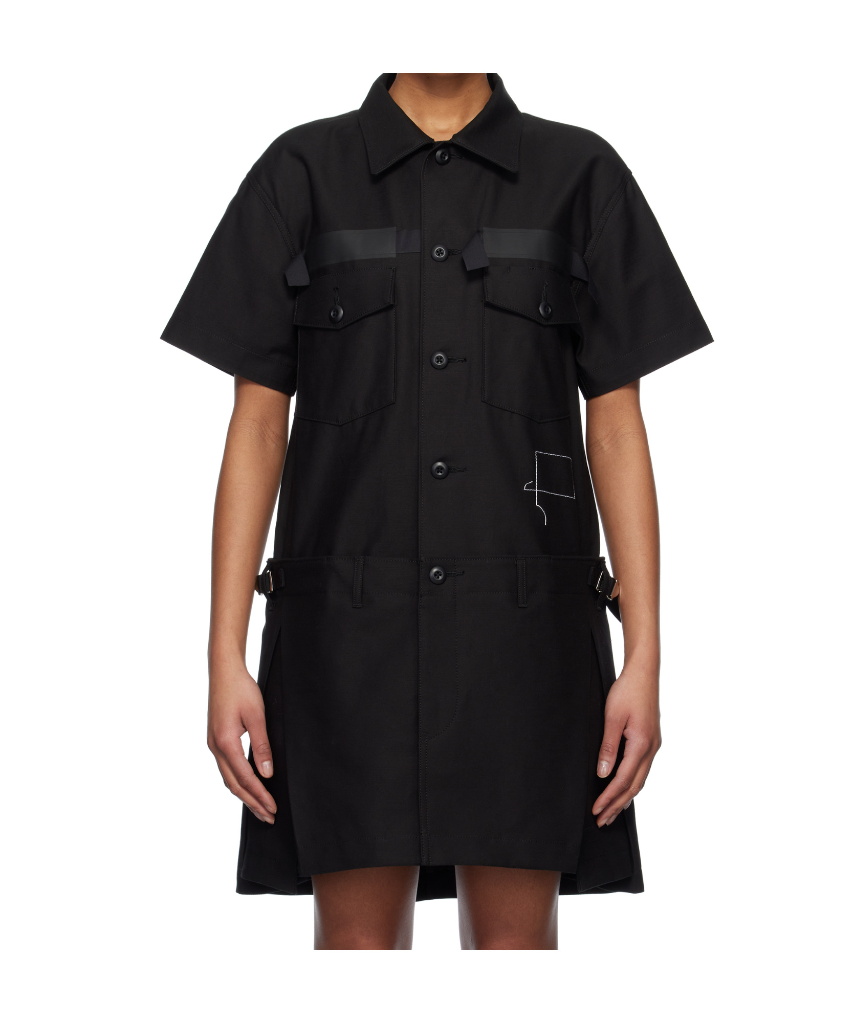 SACAI SHORT SLEEVE DRESS 