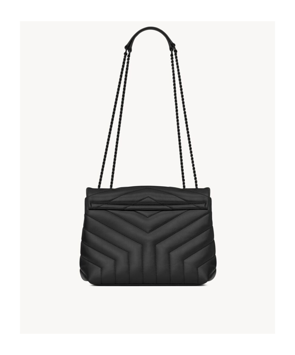 Saint Laurent Small Loulou Quilted Shoulder Bag In Black