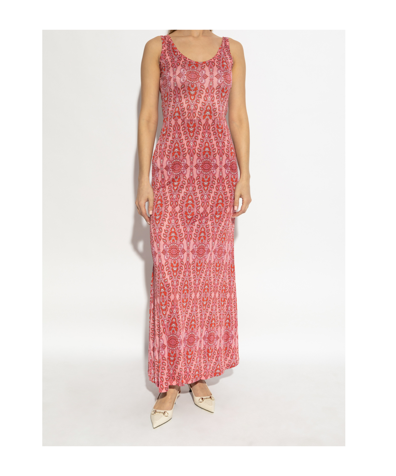 Etro Paisley Print Sleeveless Maxi Dress In Pink