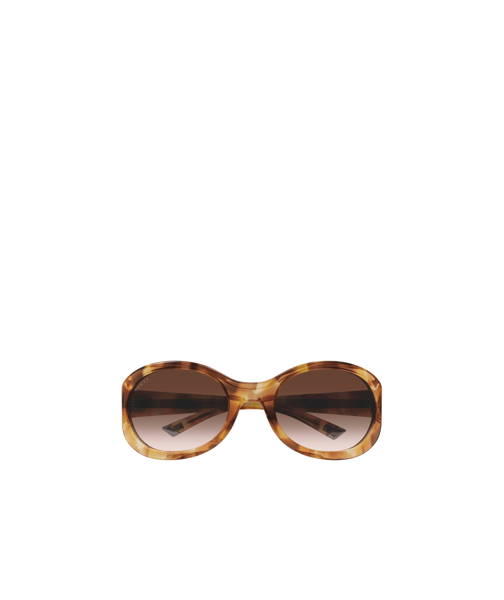 Gucci Geometric Sunglasses In Brown