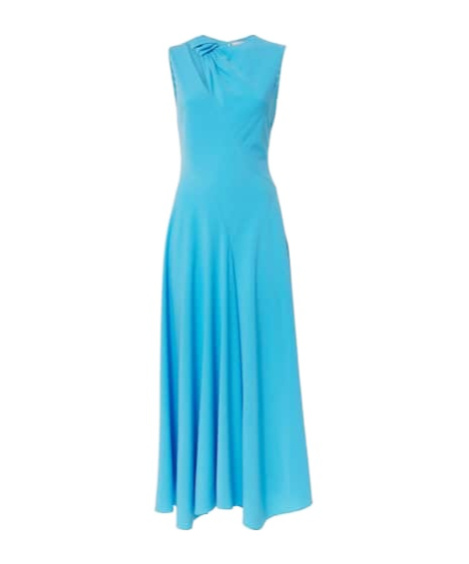 Roksanda Alma Crêpe Midi Dress In Blue