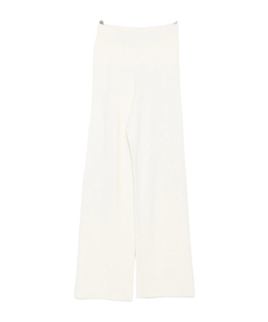 Fabiana Filippi Wide-leg Trousers With Pleated Front And Clean Waistband In White