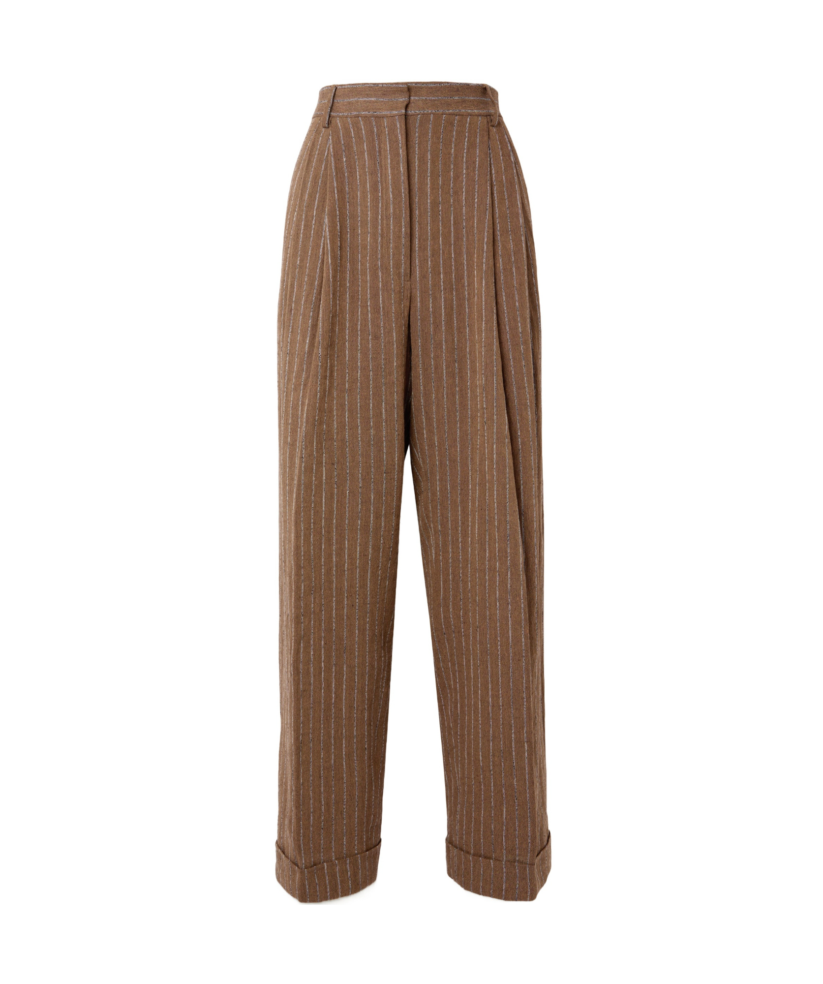 Shop Dries Van Noten Wide Leg Casual Pants In Brown