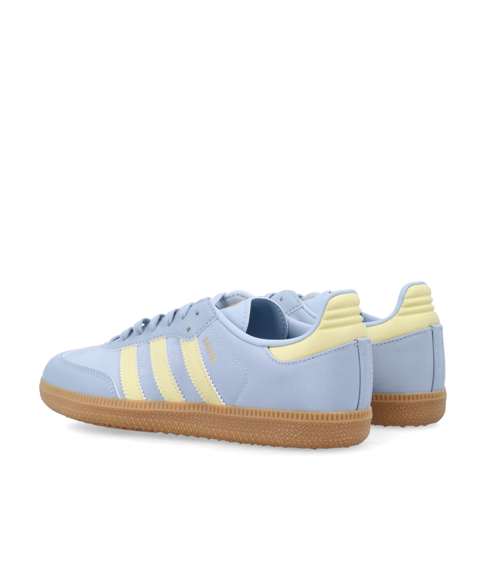 Shop Adidas Originals Samba Og Lace-up Trainers In Yellow - Light Blue/yellow