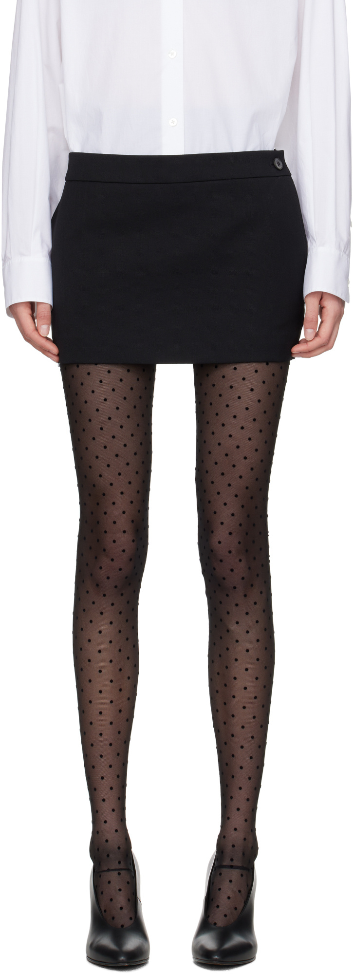 Shop Wardrobe.nyc Low-rise Wool Miniskirt