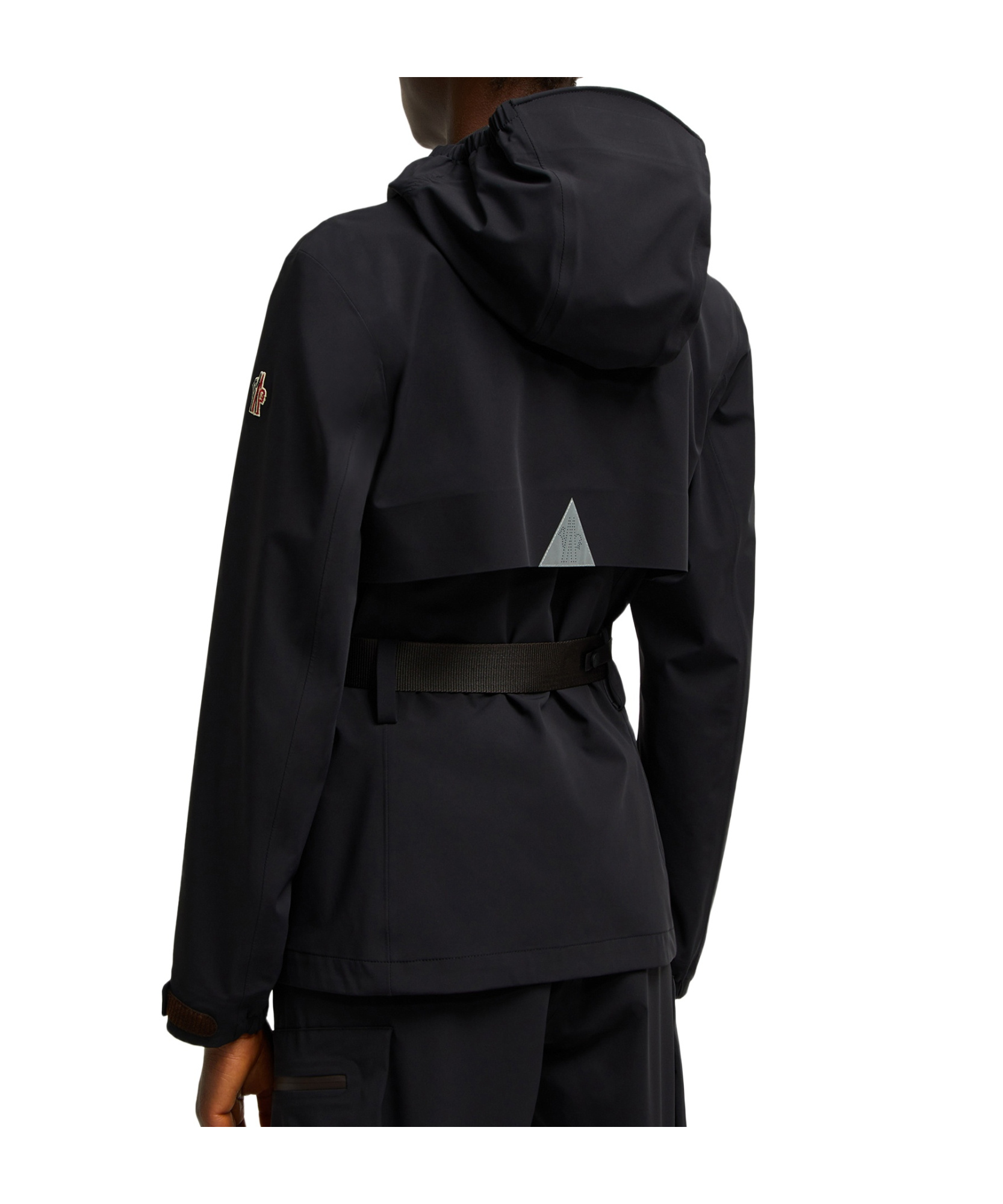 Moncler Relaxed Fit Technical Jacket With Adjustable Features In Black