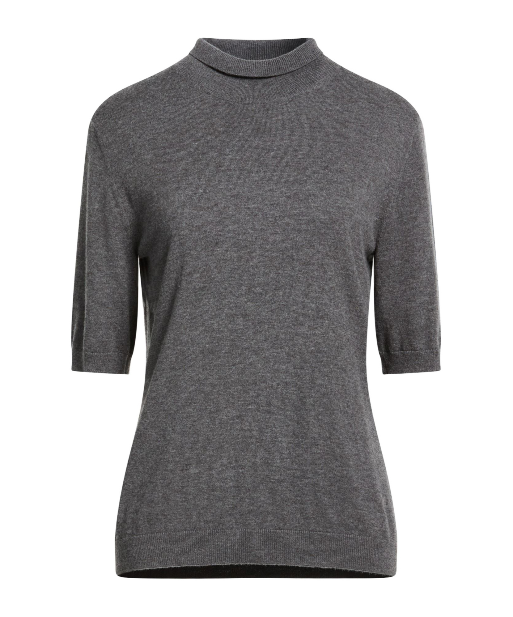 Max Mara Short-sleeved Knit Top In Grey