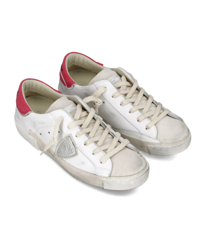 Philippe Model Prsx Lace-up Low-top Casual Shoes In White